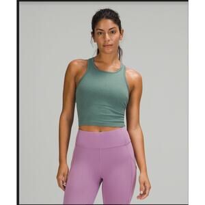 Lululemon Ebb to Street Cropped Racerback Tank Tidewater Teal 8